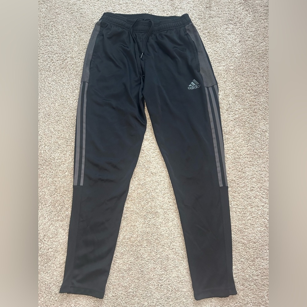 Adidas Black and Gray Athletic Pants